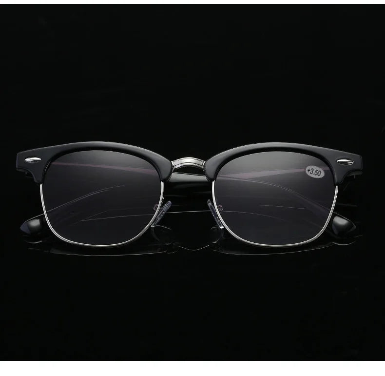 Men Women Students Myopia Sunglasses Metal Half Frame Nearsighted Gray Lens Glasses -0.5 -1 -1.5 -2 -2.5 -3 -3.5 -4 -4.5 -5 -6