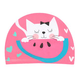 Children Cartoon Swimming Cap Kids Elastic Fabric Swiming Pool Water Sport Protect Ears Hat Swim Bathing Hats Caps Boys Girls