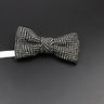 Brand New Wool Bowtie Woven Plaid Stripped Formal Bow Tie Brown Grey Butterfly Mens Wedding Party Dress Shirt Suit Accessories