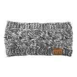 2024 Fashion Bohemia Winter Warm Knitted Headband Hair Accessories Women's CC Wool Wide Hairband Stretch Solid Hairband Headwear