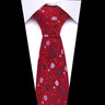 2023 New Design Wholesale 7.5 cm Jacquard Tie Red Men Floral Suit Accessories Fit Formal Party