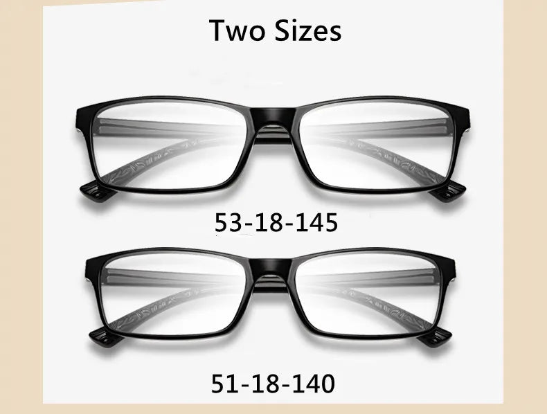 Men's And Women's Finished Myopia Glasses TR90 Frames And Aspherical Anti Blue Ray Photochromic Lenses SPH 0~-6.00 CYL 0~-2.00
