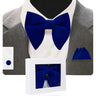 GUSLESON Velvet Big Bow Tie Men's Bowties Pocket Square Cufflinks Set with Gift Box Solid Red Yellow Necktie For Man Wedding