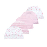 New Born Baby Boy Hats 3/5Pieces Cotton Baby Girls Hats Cartoon 0-6Months Unisex Soft Solid Color Infant Accessories