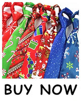 JEMYGINS Men Christmas Ties 9cm Silk Red  Good Quality Printed Necktie Christmas Tie clips sets Party Wedding For Festival Gift