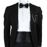 New Fashion Mens Cummerbund Bow Tie Brooch Set Black Red Blue   Waist Seal For Formal Tuxedo Business Suit Dinner Accessories