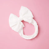 Baby Headband Big Bows For Girls Hair Accessories Jacquard Toddler Wide Headwrap Soft Newborn Hairband Elastic Kids Turban