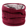Winter Scarf for Men Fleece Ring Bandana Knitted Warm Solid Scarf Women Neck Warmer Thick Cashmere Hot Handkerchief Ski Mask