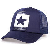 New five-pointed star printed baseball cap spring summer breathable net caps men women outdoor sun shade hat adjustable wild hat