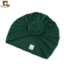 New Women cotton top knotted turban hat bonnet Hijab chemo cap headbands Female Muslim Hat Head Cover Night Cap Hair Accessories