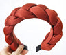 Winter/Autumn Women Thick Braids Headband Solid Adults Headdress Silk Fabric Padded Hairband Wide Hair Hoop Women Hair Ornament