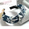 Women Elegant Top Knot Headband Print Dot Hairbands Girls Striped Plaid Flower Hair Hoop Fashion Hair Accessories FG0320