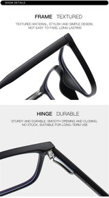 2025 Trending Blue Light Blocking Men's Glasses Gaming TR90 Matte Black Anti Ray Eyeglasses Computer Transparent Fashion Eyewear