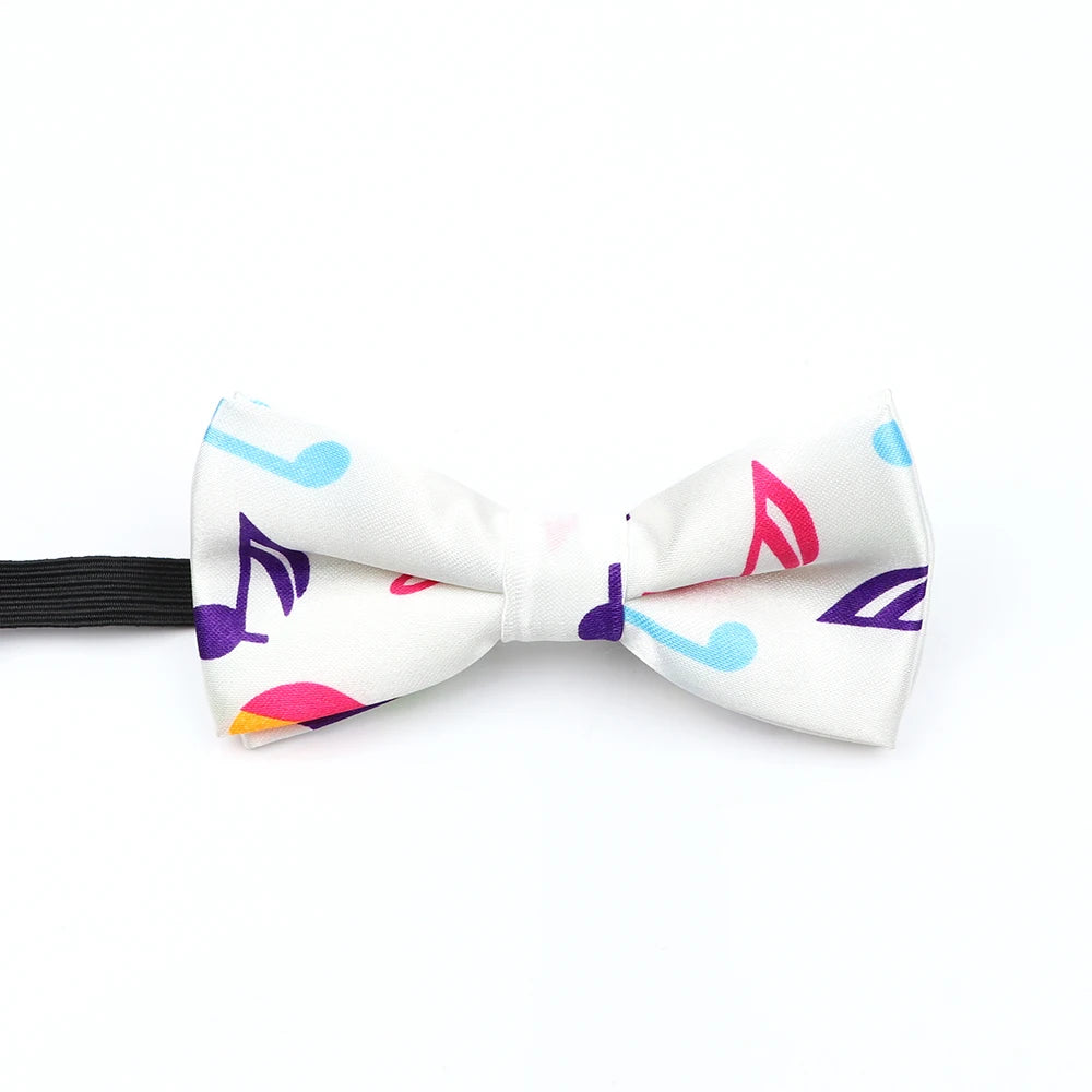 Musical Note Bow Tie Guitar Piano Stave Adult Children Bowtie Novelty Handmade Butterfly Wedding Party Men Gift Accessories