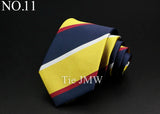 New Men's Tie Classic Stripe 7cm Jacquard Red Blue Green Necktie Daily Wear Cravat Wedding Party Dress Accessories Gift For Man