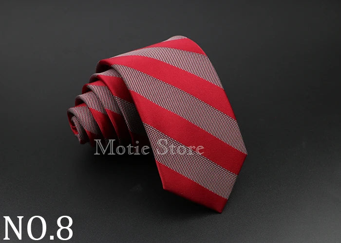 Men Jacquard Woven Tie Classic Plaid Striped Ties Fashion Polyester Necktie For Wedding Business Party Suit Dress Gravatas Gift