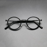 Vintage Pure Titanium Eyeglasses Frame Men Round Ultra Light Glasses Frame Women Retro Luxury Brand Designer Eyewear