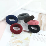 6Pcs/Lot Solid Color Basic Rubber Bands Simple High Elastic Hairband Girls Headwear Headband Fashion Women Gum Hair Accessories