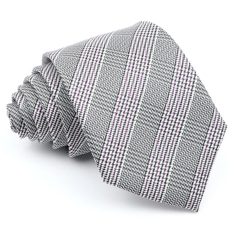 New Men's Formal Tie Striped Blue Gray Necktie 8cm Wide Tie Gift For Man Office Wedding Party Cravat Man Accessories Daily Wear