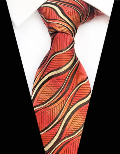 New Design Paisley Plaid Jacquard Woven Silk Mens Ties Neck Tie 8cm Striped Ties for Men Business Suit Business Wedding Party