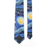 New Oil Painting Animal Map Tie For Men 8cm Wide Polyester High Quality Shirt Accessories Lightning Print Fashion Men's Neck Tie