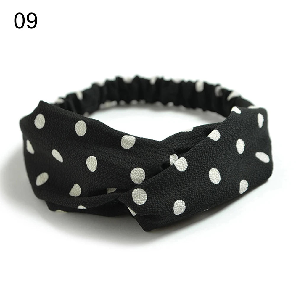 New Fashion Women Girls Bohemian Hair Bands Print Headbands Vintage Cross Turban Bandage Bandanas HairBands Hair Accessories