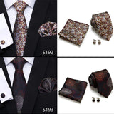 Newest style Green Tie For Men Holiday Present Tie Pocket Squares Set Necktie  Striped Wedding Accessories Man