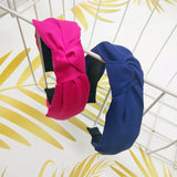 Fashion Top Knot Satin Headbands Wide Fabric Makeup Hairbands for Women Girls Ladies Washing Hair Hoops Bezel Hair Accessories