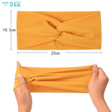SeeMore Customizable 10 PCS Extra Wide Turban African Style Hair Wrap Head Bands for Women Sports & Entertainment
