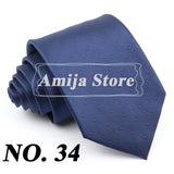 New Men's Formal Tie Striped Blue Gray Necktie 8cm Wide Tie Gift For Man Office Wedding Party Cravat Man Accessories Daily Wear