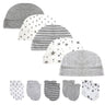2022 Unisex Baby Hats+Gloves Headwear Cotton Solid Newborn Nightcap Fitted Baby Boys Girls Sets Print Cartoon Baby Accessories