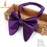 Men's Fashion Suits Bow Tie Women Classic Big Bowtie For Man Wedding Bowknot Adult Mens Bowties Cravats Uniform Solid Black Tie