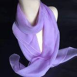 Korean Solid Color Chiffon Square Silk Scarf  70x70CM Summer Sunscreen Thin Transparent Gauze Neck Protection Woman's Shawl P71