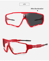 ELAX Brand New Style Photochromic Sunglasses Sports Men Women Mtb Bike Bicycle Eyewear Cycling Glasses
