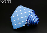 New Men's Tie Classic Stripe 7cm Jacquard Red Blue Green Necktie Daily Wear Cravat Wedding Party Dress Accessories Gift For Man