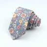 New Men's Floral Neck Ties Casual Cotton Slim Tie Skinny Wedding Party Suit Collar Flower Neckties Gravata Accessories Gift