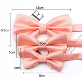 3 Sizes Parent-Child Bowtie Set Solid Color Lovely Kids Pet Family Butterfly Pink Champagne Blue Wine Red Cute bow tie Accessory