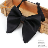 Men's Fashion Suits Bow Tie Women Classic Big Bowtie For Man Wedding Bowknot Adult Mens Bowties Cravats Uniform Solid Black Tie
