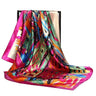 90*90cm Silk Scarf Women Print Hair Neck Square Office Ladies Shawl Bandanna Muslim Hijab Handkerchief Muffler Foulard female