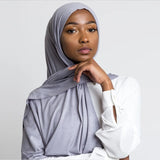 Soild Jersey Hijab For Women Cotton Head Scarf Soft Long Shawl Muslim Fashion Scarves Turbans Head for Women Bandana Headband