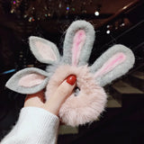 Women Girl Cute Cartoon Hair Scrunchies Panda Cows Cat Rabbit Plush Elastic Hair Bands Sweet Pontail Ties Christmas Accessories