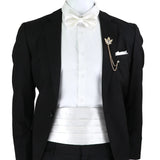 New Fashion Mens Cummerbund Bow Tie Brooch Set Black Red Blue   Waist Seal For Formal Tuxedo Business Suit Dinner Accessories