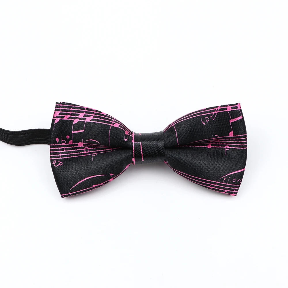 Musical Note Bow Tie Guitar Piano Stave Adult Children Bowtie Novelty Handmade Butterfly Wedding Party Men Gift Accessories