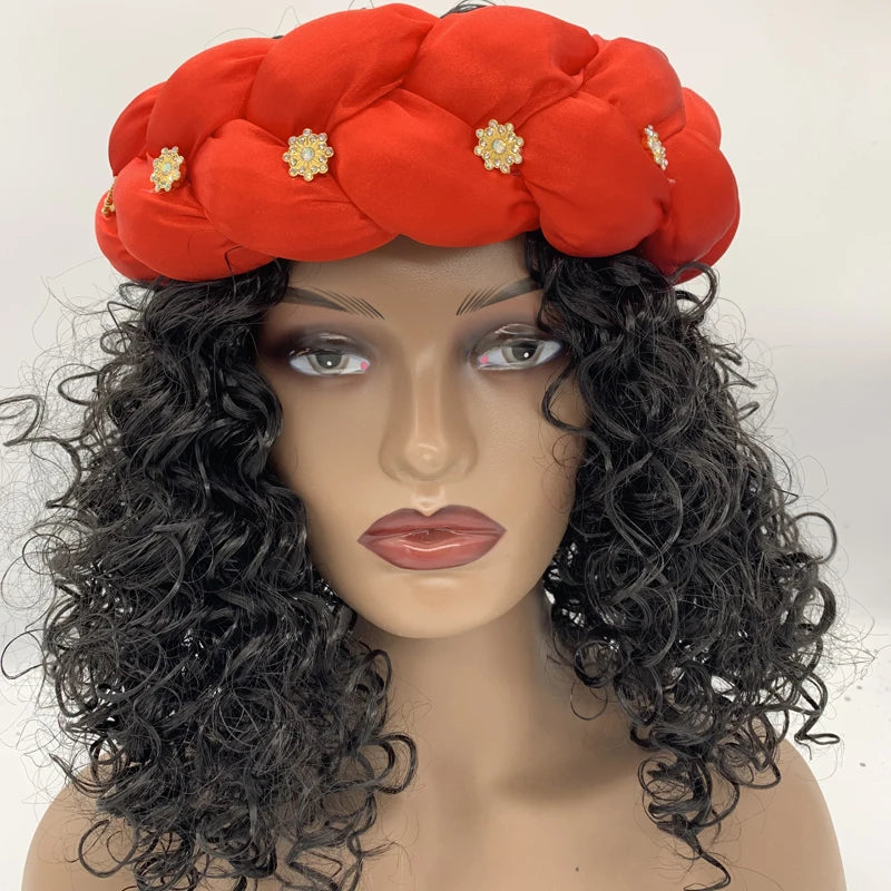 Latest Exaggerated Satin Twist Braids Headband Handmade African Headtie Nigerian Wedding Gele Women Turbans Ladies Head Wraps