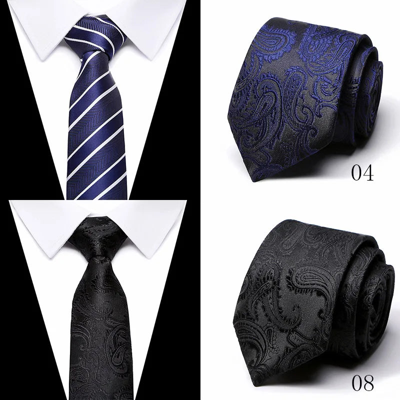 Brand Ties for Men Floral Cotton  Wedding Black Tie 7cm Gravatas Corbatas Fashion Casual Printed Tie Necktie Cravate