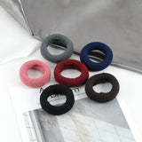 6Pcs/Lot Solid Color Basic Rubber Bands Simple High Elastic Hairband Girls Headwear Headband Fashion Women Gum Hair Accessories