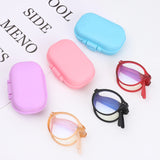 Fashion Design Blue Light Blocking Reading Glasses Men Women Folding Round Frame  Presbyopic Eyeglasses with Case  +1.0~4.0
