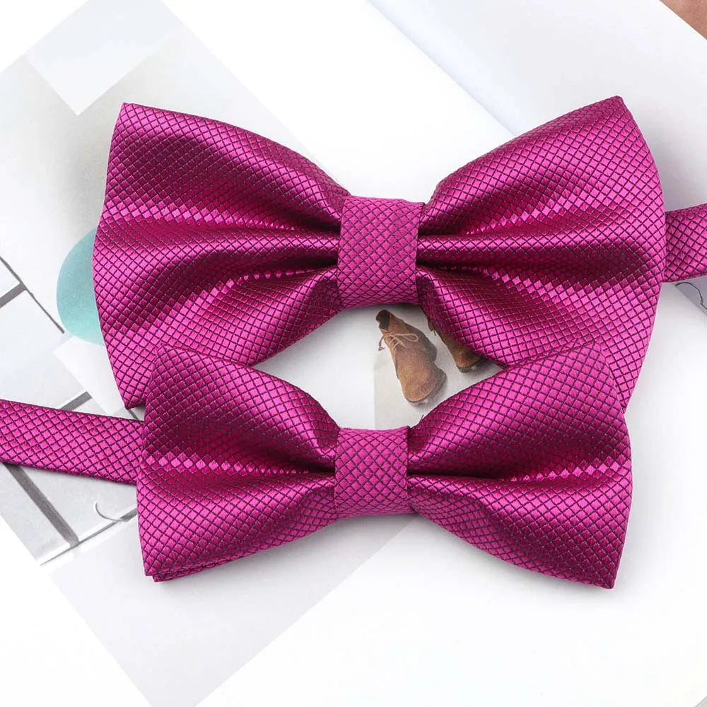 Solid Colorful Parent-Child Bowtie Set Classic Cute Family Butterfly Party Dinner Wedding Design Cute bow tie Accessory NO.1-15