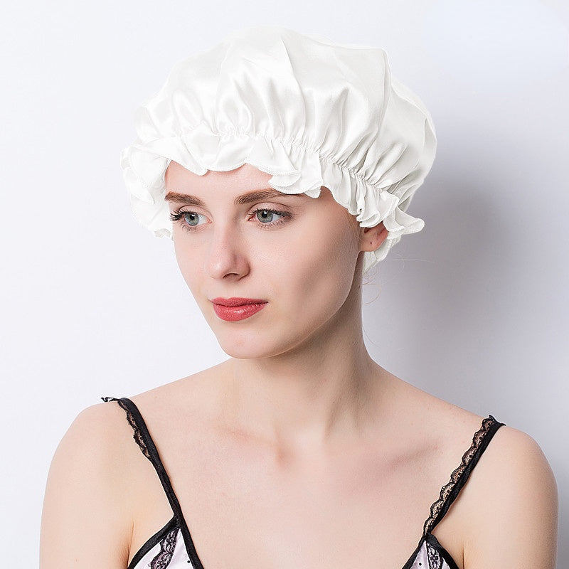 Large 100 Silk Sleeping Cap For Women Hair Bonnets Head Cover Hair Loss Hats Luxury Silk Bonnets Night Hair Wrap Mulberry Silk