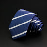 New Men's Tie Classic Stripe 7cm Jacquard Red Blue Green Necktie Daily Wear Cravat Wedding Party Dress Accessories Gift For Man